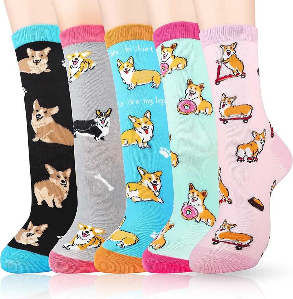 Corgi Socks: 12 Funny Corgi Themed Pairs To Adorn A Corgi Lover's Feet! - PetPartyAnimal